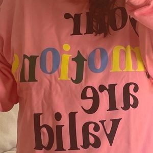 THE MAYFAIR GROUP ‘YOUR EMOTIONS ARE VALID’ PLUS SIZE CREW